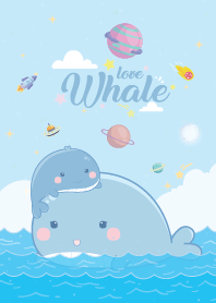 ปลาวาฬ คลื่นทะเล สีฟ้าอ่อน