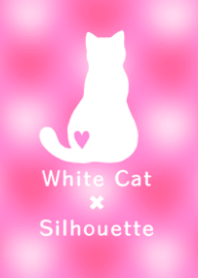 White Cat x Silhouette (heart Pink)