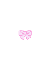 kawaii ribbon pink white