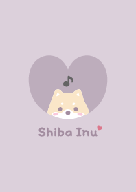 柴犬2 音符 [紫色的 粉色的]