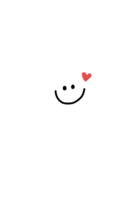 Pure white simple smile.