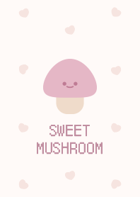 SWEET MUSHROOM PATTERN [pink/beige]