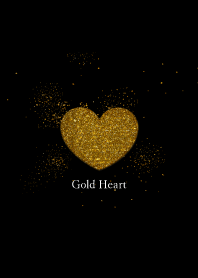 Sparkling gold heart.