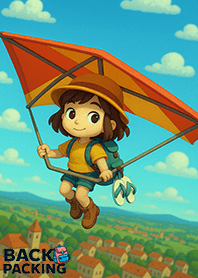 Backpacking : Girl Touching the Sky