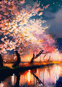 美しい夜桜の着せかえ#2820