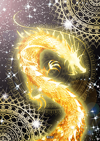 Mandala and dragon of happiness