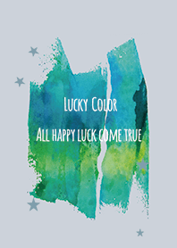 Beige & Blue / All happy! Lucky paint!
