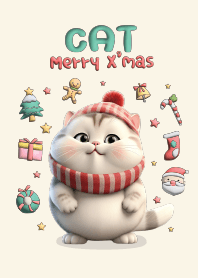 Cat Chubby Cute : Christmas Day
