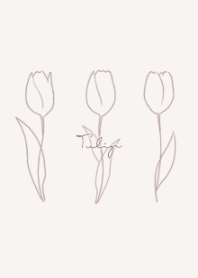 Simple Tulip - greige