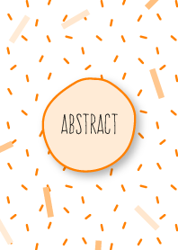 Abstract Polka White Orange