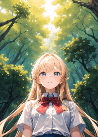 森林中的美少女