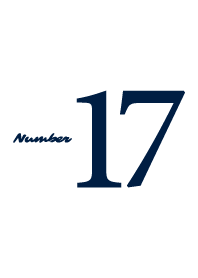 Number 17 White X Dark Navy