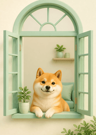 柴犬薄荷窗