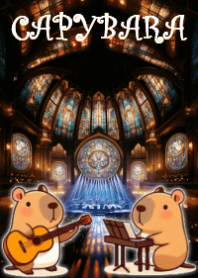 스테인드글래스 뮤직홀 카피바라_블랙