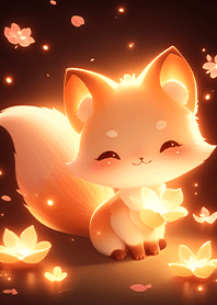 ⭐️聖光蓮花燈招財小狐狸❤️