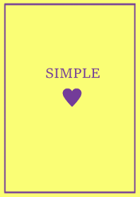 SIMPLE HEART /purple yellow