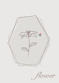 花 <西瓜> 灰米色