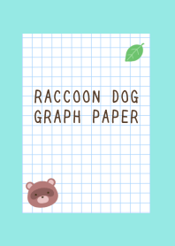 RACCOON DOG GRAPH PAPERj-BLUE GREEN