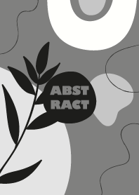 Abstract Floral Black & Gray