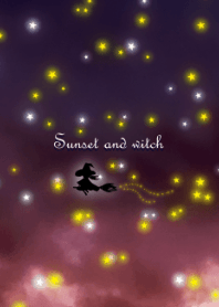 Sunset and witch