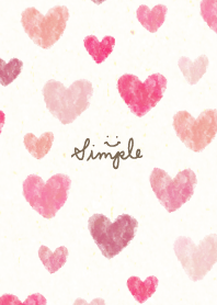 Watercolor darkish color Heart26 Japan