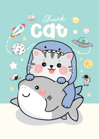 แมวชุดฉลามน่ารัก : บลูธีม