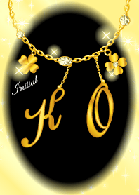 【K&O】イニシャルチャーム運気UP!ゴールド