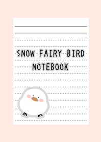 SNOW FAIRY BIRD NOTEBOOK-LIGHT PINKj