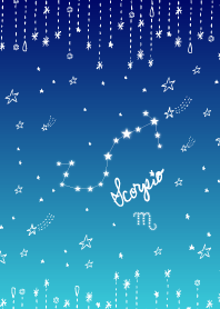 さそり座-手描きのお星様-