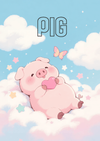 Cute Pig in Cloud Theme (JP)