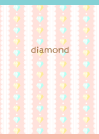 stylish diamond on pink & light blue