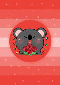 Simple Black  Koala Love Red Theme