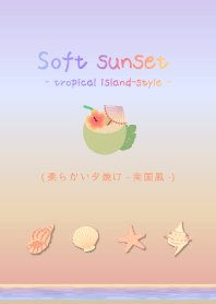 Soft sunset-tropical island-style-#fresh