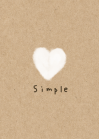 Kraft paper and fluffy hearts.