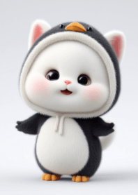 Nova white cat in a penguin costume 3_01