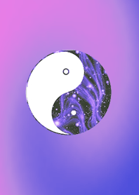 Yin Yang figure of fortune Purple Pink