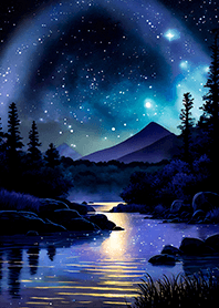 Beautiful starry night view#2593