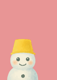 Expressive snowman3 on light pink