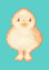 Chick Pixel Art Theme  Green 10