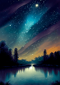 Beautiful starry night view#2958