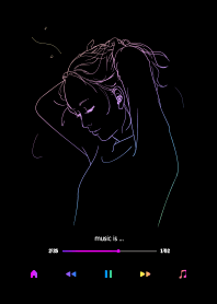 music is.../girl A black.