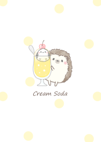 Hedgehog and Shimaenaga -soda- yellow