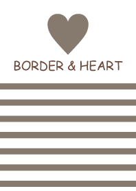 BORDER & HEART -BROWNBEIGE-