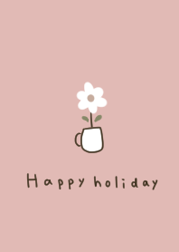 Single flower and pink beige.