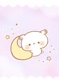 たれ耳うさぎのもるちゃん夜空。