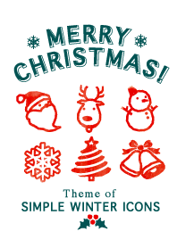 クリスマス シンプル アイコン Line 着せかえ Line Store