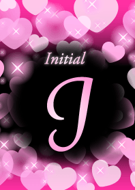 I-Initial-heart-Pink&black