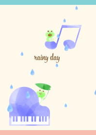 Rainy Day Music2 on pink & blue