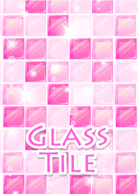 透き通るガラスタイルの着せかえ -ピンク-