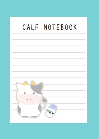 CALF NOTEBOOKj-MINT GREEN